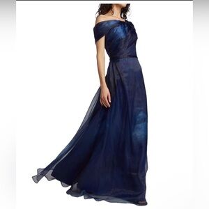 Elegant Blue and Purple Evening Gown